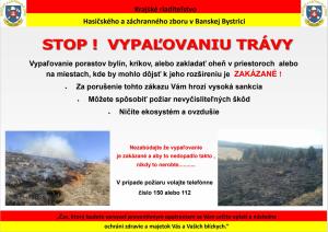 STOP! Vypaľovaniu trávy